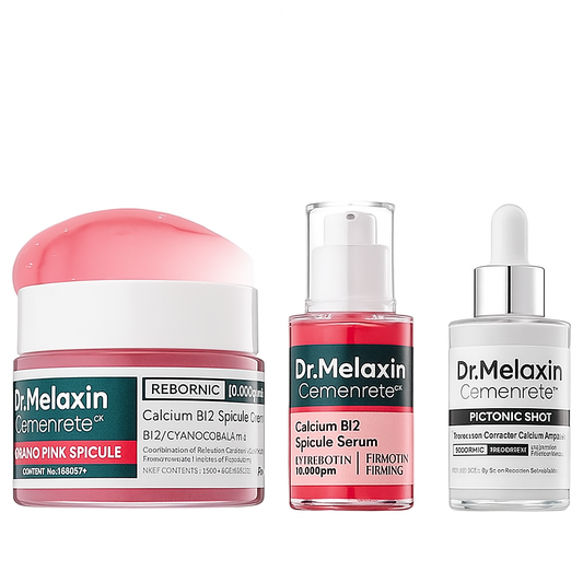 Dr. Melaxin Facial Serum Kit Deeply Hydrates Gently Soothes Repairs Reduces Dark Circles Spots Minimizes Pores Pressed Powder
