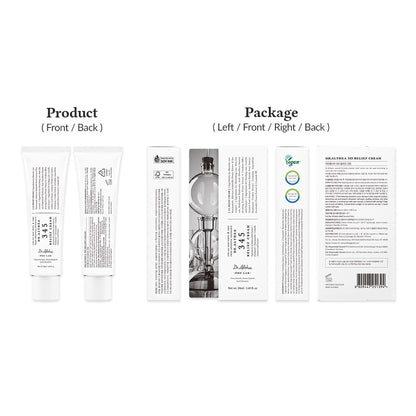 345 Relief Cream, Daily Face Moisturizer, Blemish Relief Care, Soothing Recovery & Moisture, Korean Vegan Skin Care for All Skin Types, 1.69 Fl Oz (Pack of 2)